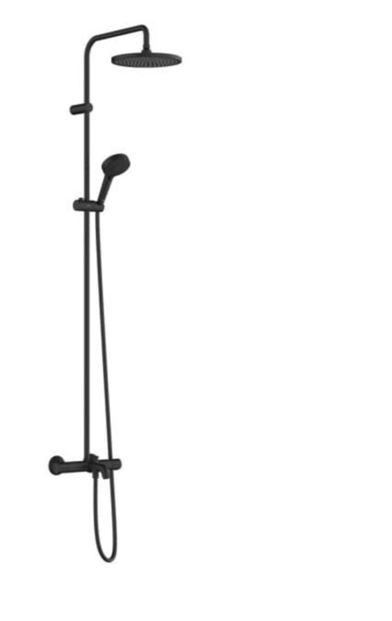 Sprchový systém Hansgrohe Vernis Blend na stěnu s vanovým termostatem matná černá 26899670