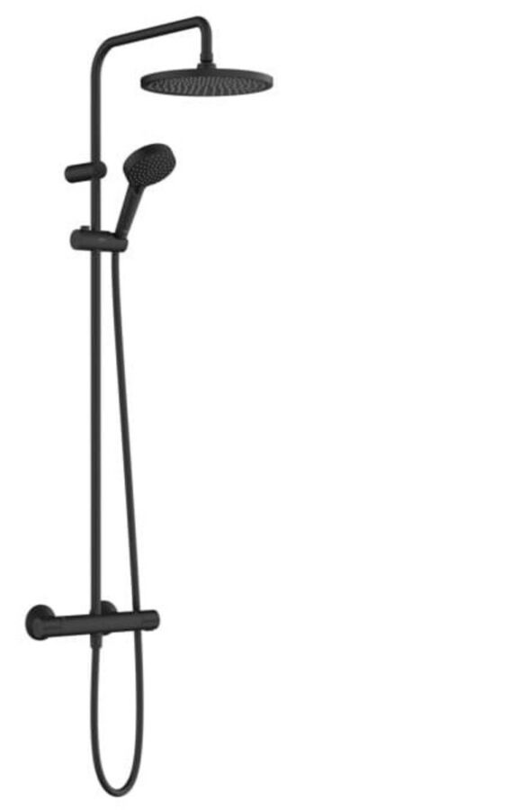 Sprchový systém Hansgrohe Vernis Blend na stěnu s termostatickou baterií matná černá 26426670