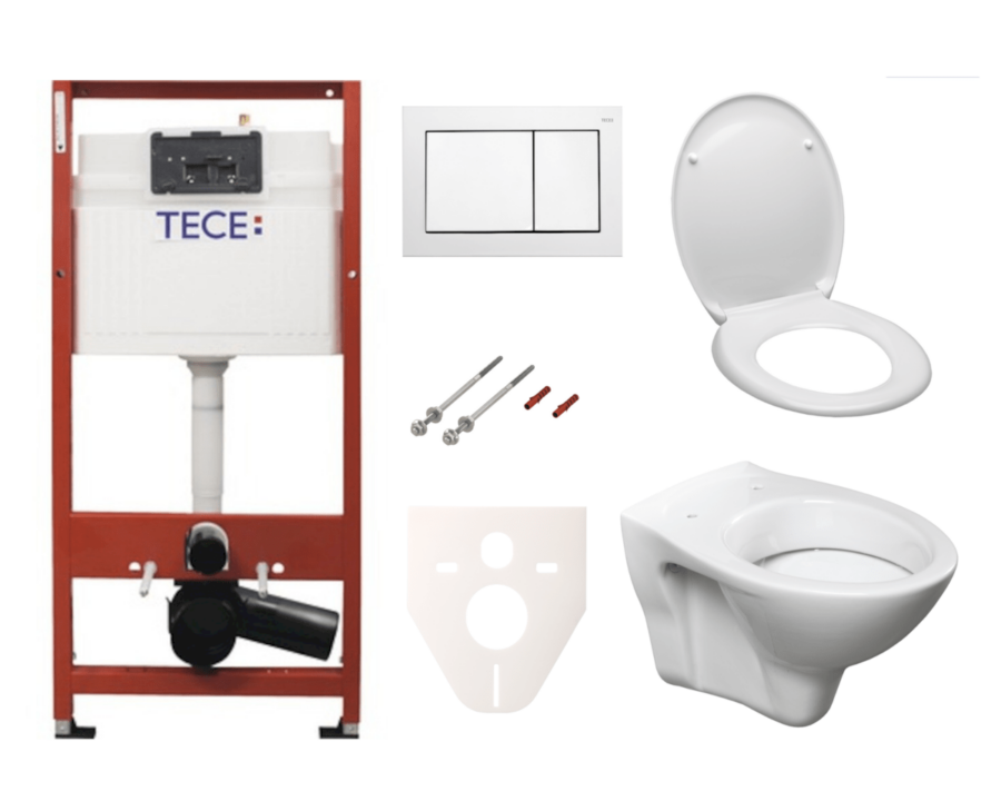 Cenově zvýhodněný závěsný WC set TECE do lehkých stěn / předstěnová montáž+ WC S-Line S-line Pro SIKOTSD0