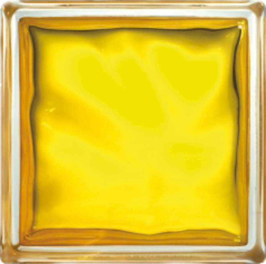 Luxfera Glassblocks yellow 19x19x8 cm lesk 1908WGL