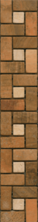Listela Premium Mosaic Stone oranžová 5x30 cm mat L4STMOSMIX1