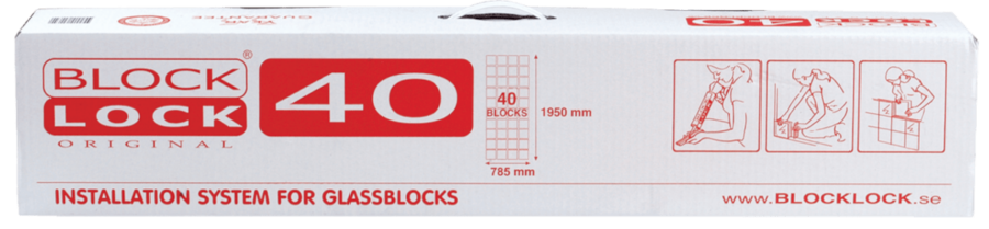 Montážní sada Glassblocks pro 40 tvárnic GBBLLOCK40