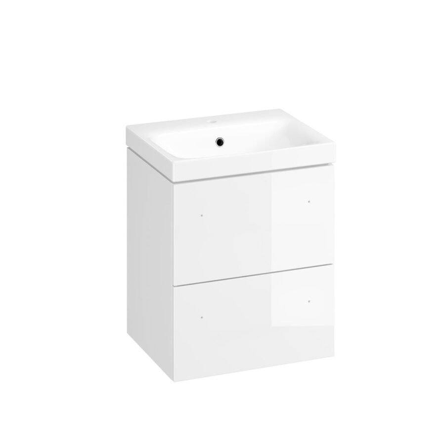 Koupelnová skříňka s umyvadlem Cersanit Medley 50x59x40 cm bílá lesk S801-353-DSM