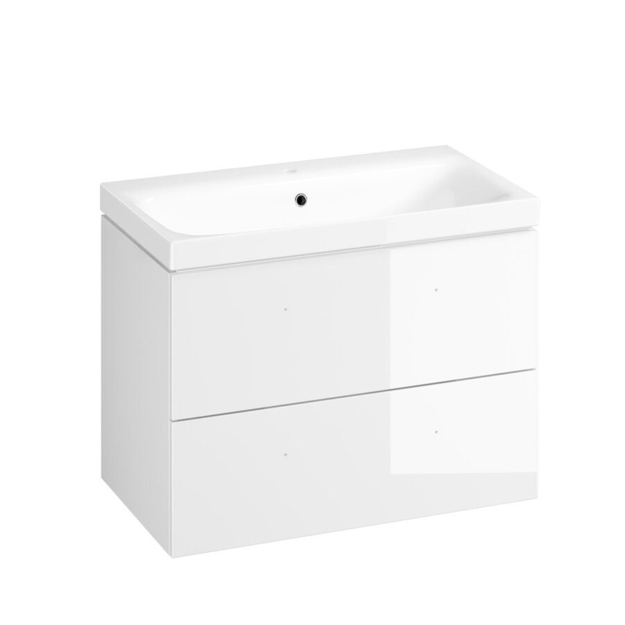 Koupelnová skříňka s umyvadlem Cersanit Medley 80x61.5x45 cm bílá lesk S801-351-DSM