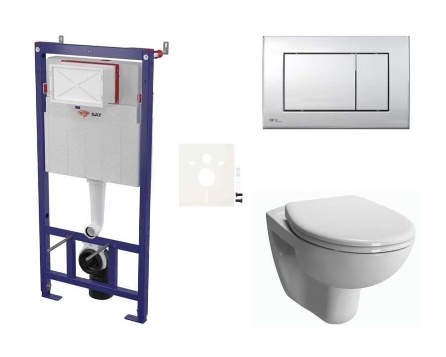 Cenově zvýhodněný závěsný WC set SAT do lehkých stěn / předstěnová montáž+ WC Vitra Normus SIKOSSNORBO21K