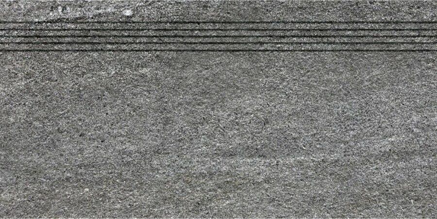 Schodovka Rako Quarzit tmavě šedá 30x60 cm mat DCVSE738.1