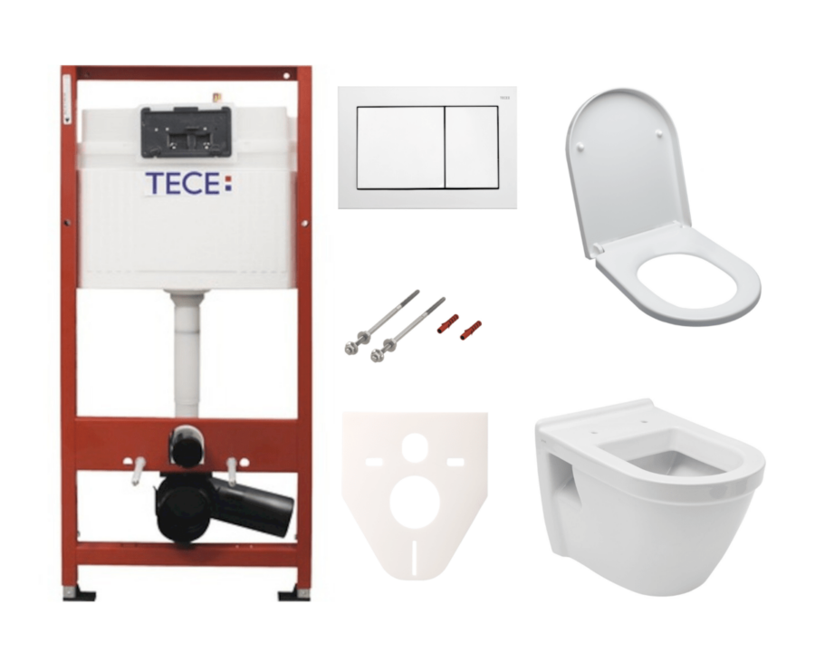 Cenově zvýhodněný závěsný WC set TECE do lehkých stěn / předstěnová montáž+ WC Vitra S50 SIKOTSV0